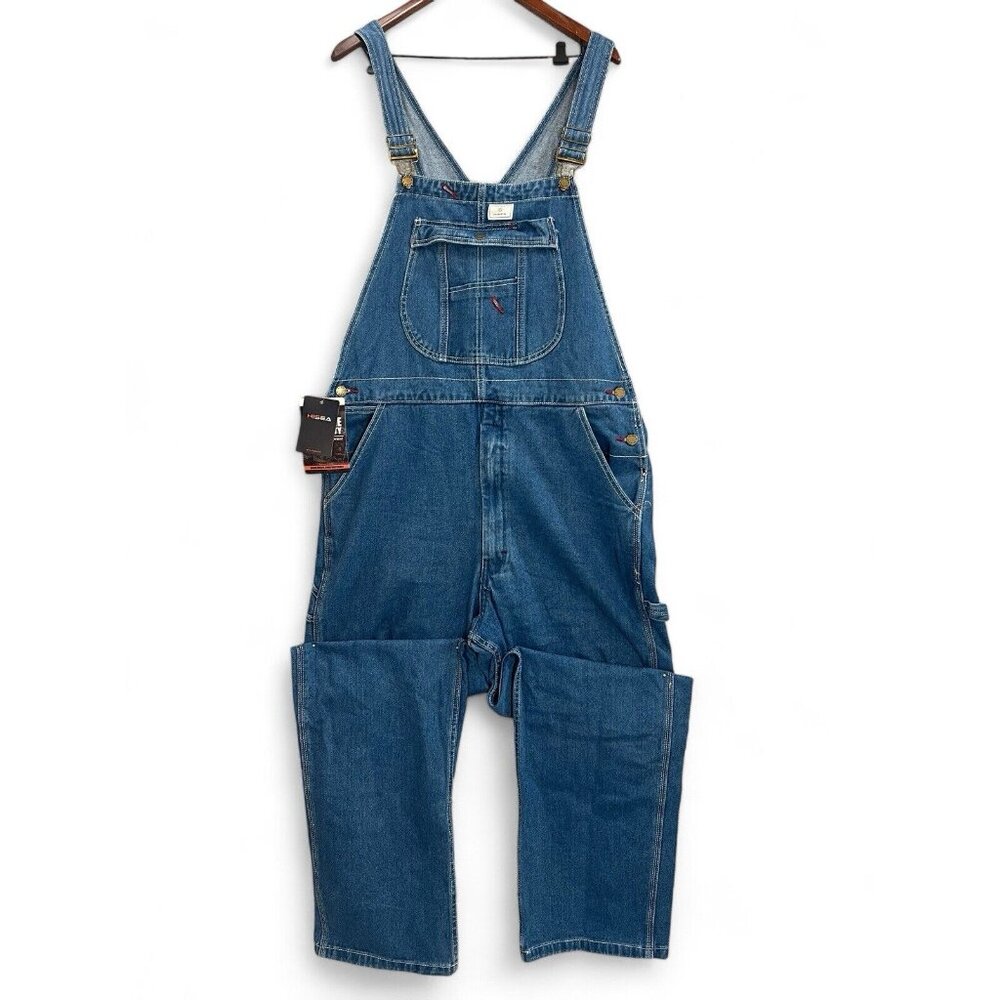 NWT Hisea Denim Carpenter Bib Overalls Men’s 38x32 Workwear